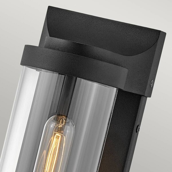 Quintiesse QN-PEARSON-M-TK - Aplica de perete pentru exterior PEARSON M 1xE27/60W/230V IP44 negru