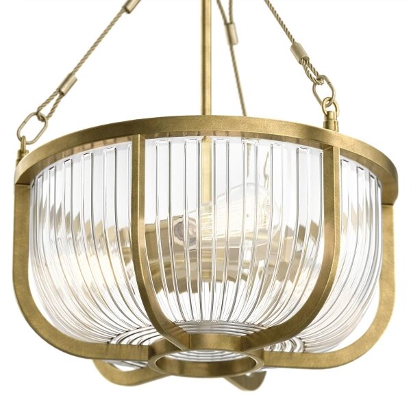 Quintiesse QN-ROUX3-NBR - Candelabru ROUX pe lanț, 3xE27/60W/230V, auriu