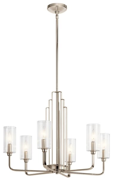 Quintiesse QN-KIMROSE6-PN - Lustru cu tijă KIMROSE 6xE14/40W/230V, crom lucios