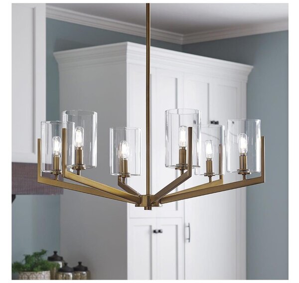 Quintiesse QN-NYE6-BNB - Lustru pe tijă NYE 6xE14/40W/230V auriu