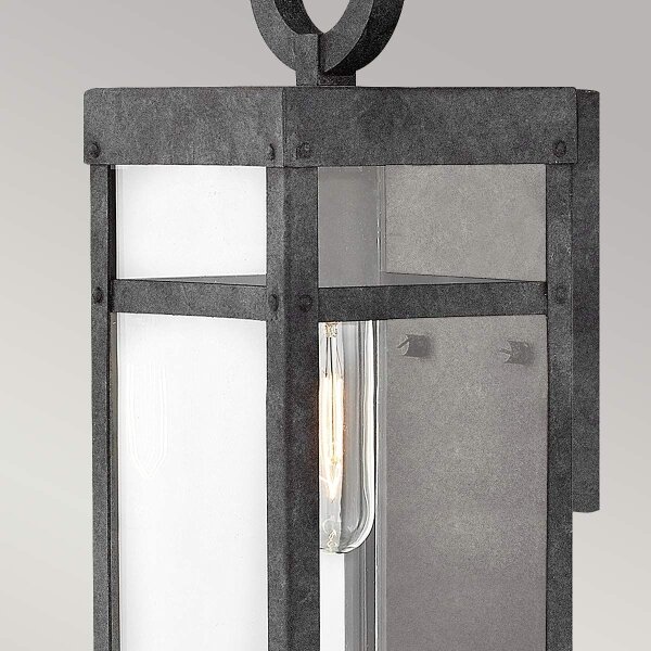 Quintiesse QN-PORTER-S-DZ - Aplică de perete pentru exterior PORTER S, 1xE27/60W/230V, IP44, negru
