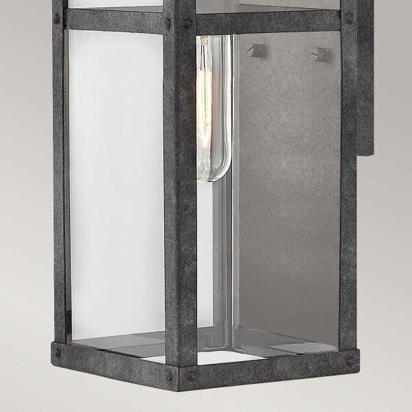 Quintiesse QN-PORTER-S-DZ - Aplică de perete pentru exterior PORTER S, 1xE27/60W/230V, IP44, negru
