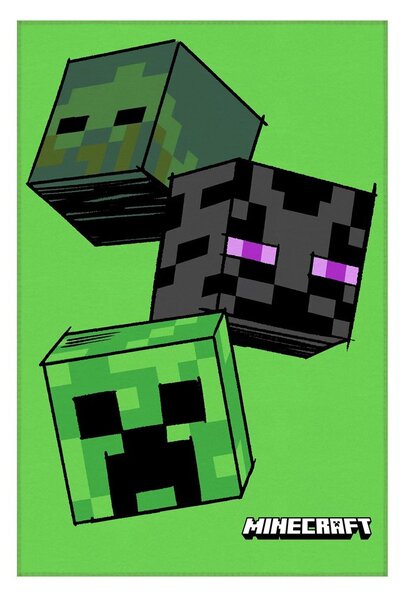 Pătură fleece Minecraft - The Mobs | 100 x 150 cm