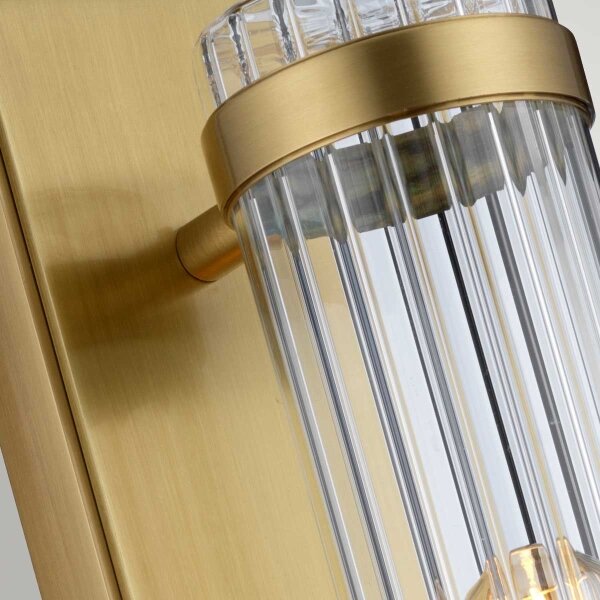 Quintiesse QN-WELLINGTON1-AB - Aplica de perete pentru baie WELLINGTON, 1xE27/60W/230V, IP44, finisaj auriu