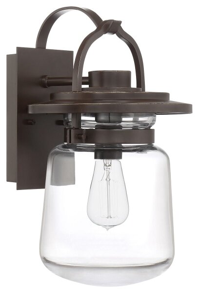 Quintiesse QN-LASALLE-M-WT Lampă de perete pentru exterior LASALLE M, soclu 1xE27, 60W max., 230V, IP44, bronz