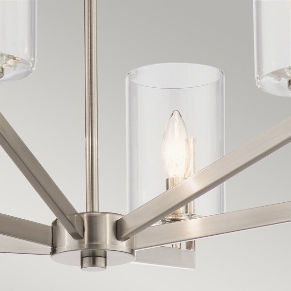 Quintiesse QN-NYE6-CLP - Lustru cu tijă NYE 6xE14/40W/230V crom mat