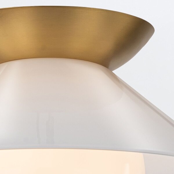 Quintiesse QN-SAUCER-FM-AB-OPAL - Plafonieră SAUCER 1xE27/40W/230V aurie