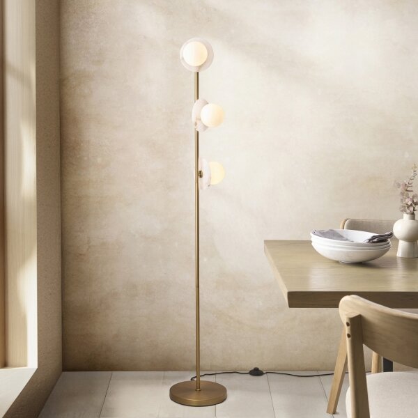 Endon 120042 - Lampadar CERCHIO 3xG9/5W/230V alamă