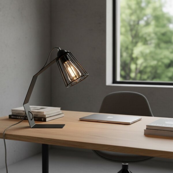 Lampă de masă NANDO 1xE27/15W/230V neagră