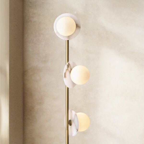 Endon 120042 - Lampadar CERCHIO 3xG9/5W/230V alamă