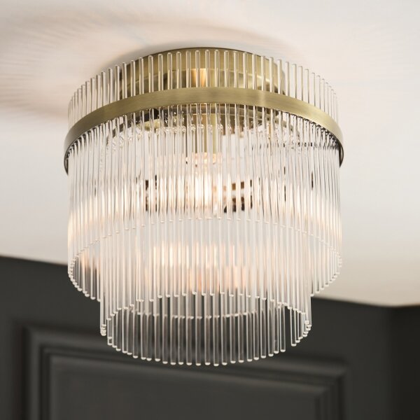 Endon 119492 - Lustră aplicată MARIETTA 1xE27/10W/230V alamă/clară