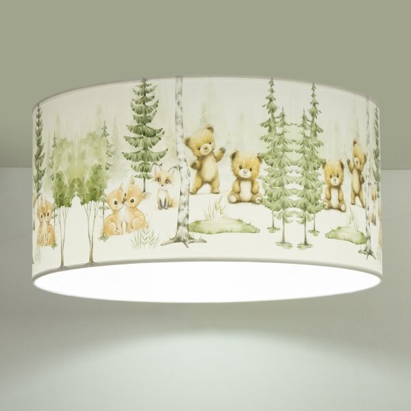 Plafonieră pentru copii KIDS ROOM 1xE27/60W/230V, diam. 40 cm, design cu animale