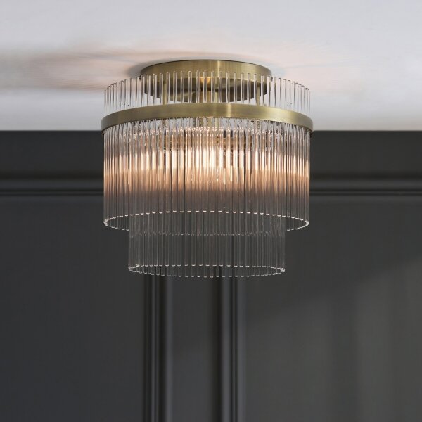 Endon 119492 - Lustră aplicată MARIETTA 1xE27/10W/230V alamă/clară