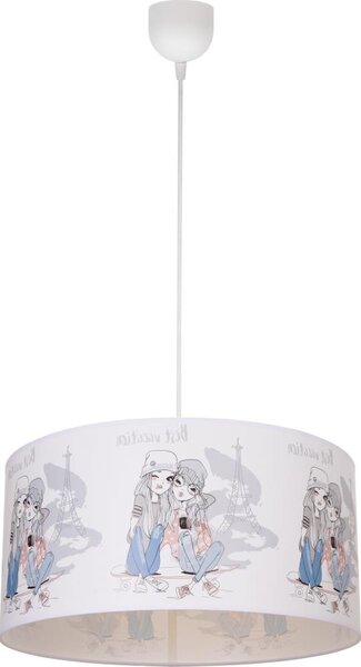 Lustră pentru copii GIRLS VIBES 1xE27/60W/230V, diametru 40 cm, Paris