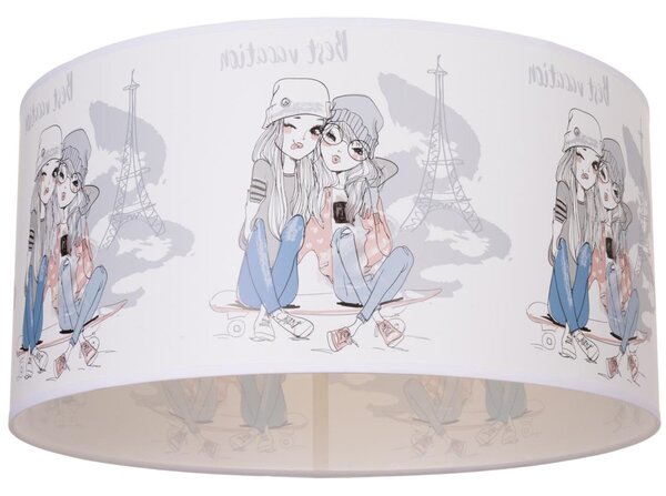 Plafonieră pentru copii GIRLS VIBES, 1xE27/60W/230V, diametru 40 cm, Paris