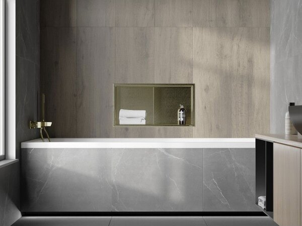 Mexen X-Wall-R raft de nișă cu flanșă și raft 60 x 30 cm, auriu periat - 1950603010S