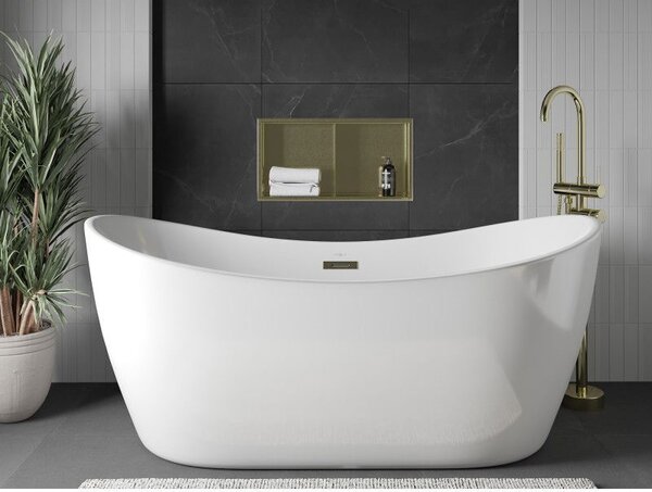 Mexen X-Wall-R raft de nișă cu flanșă și raft 60 x 30 cm, auriu periat - 1950603010S