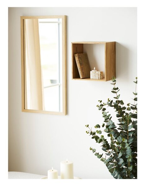 Raft în culoare naturală etajat din lemn de stejar 30 cm Lattoon – House Nordic