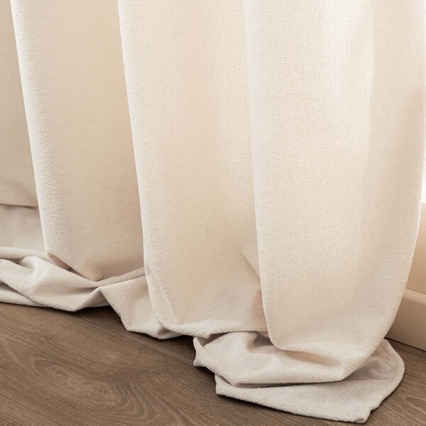 Draperie crem din material bouclé 140x260 cm Winona – douceur d'intérieur
