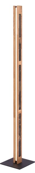 Elobra Lampadar LED Chile cu 4 laturi, stejar/ardzie colorată, 150 cm, reglabil, Lemn, Camera de zi / sufragerie, Lemn