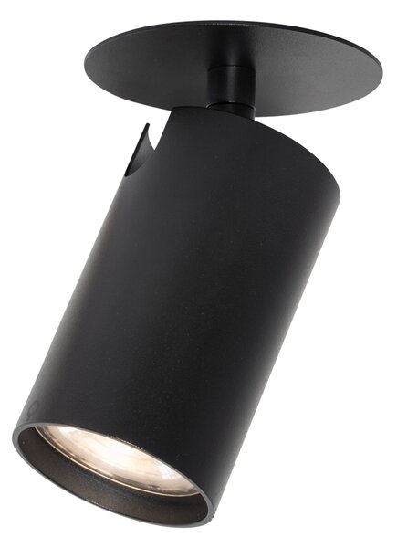 Set de 6 spoturi încastrate moderne negre GU10 50mm - Chels