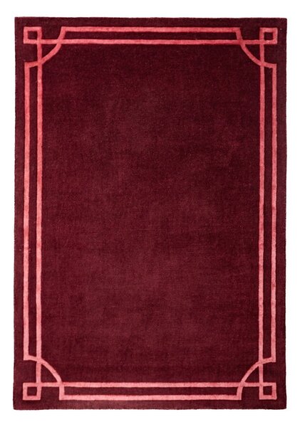 Covor burgundy țesut manual din lână 120x170 cm Gatsby – Flair Rugs