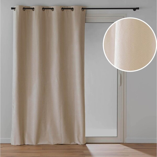 Draperie bej din catifea 140x260 cm Olympe – douceur d'intérieur