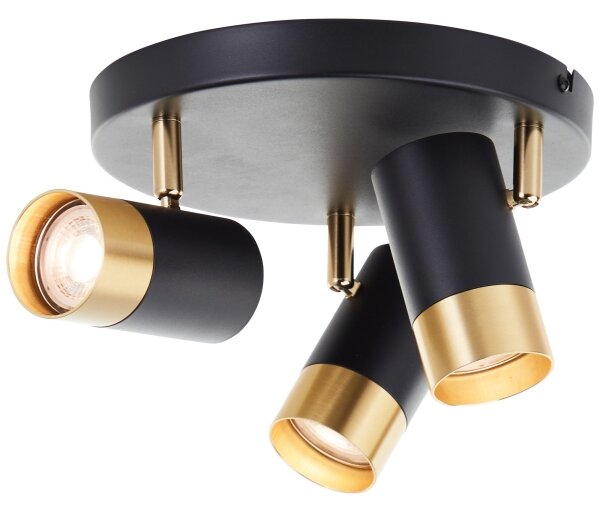 Brilliant - Spot LED VIGOLO 3xGU10/5W/230V negru/auriu