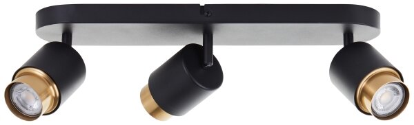 Brilliant - Spot LED COVELO 3xGU10/5W/230V, negru/auriu