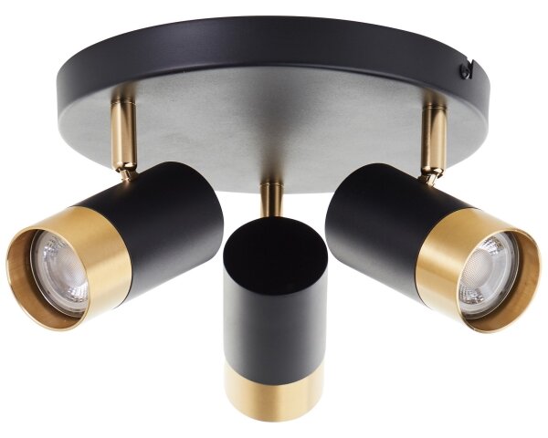 Brilliant - Spot LED VIGOLO 3xGU10/5W/230V negru/auriu