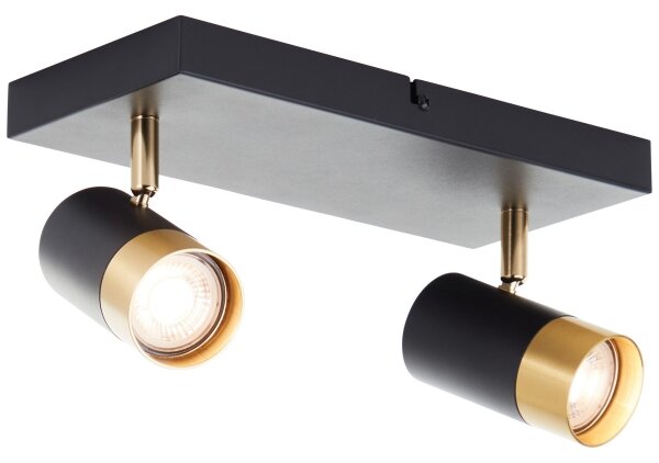 Brilliant - Spot LED VIGOLO 2xGU10/5W/230V negru/auriu