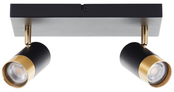 Brilliant - Spot LED VIGOLO 2xGU10/5W/230V negru/auriu