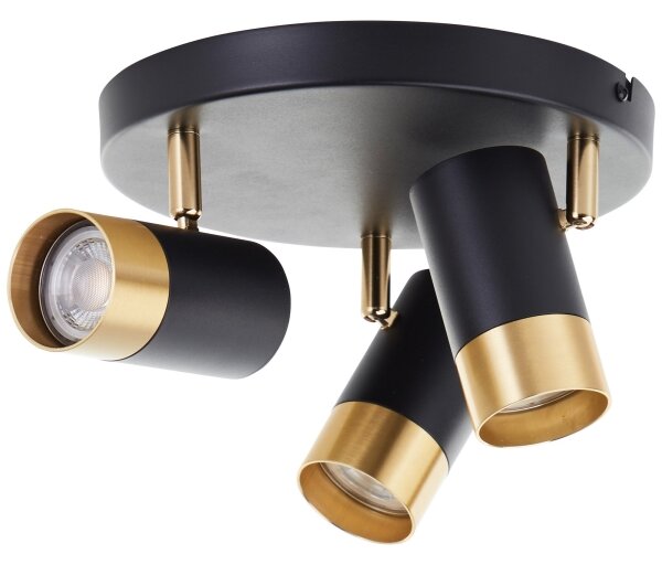 Brilliant - Spot LED VIGOLO 3xGU10/5W/230V negru/auriu