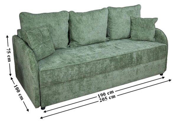 Canapea Extensibilă Adelina Bonell Mini, Verde
