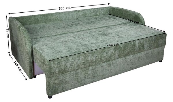 Canapea Extensibilă Adelina Bonell Mini, Verde