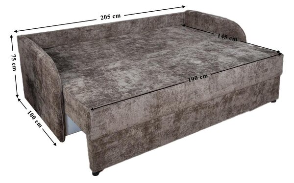 Canapea Extensibilă Adelina Bonell Mini, Maro