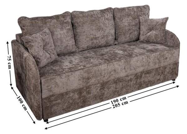 Canapea Extensibilă Adelina Bonell Mini, Maro