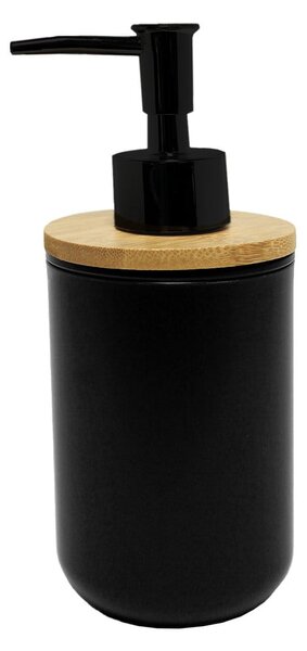 Dozator de săpun lichid negru din plastic 91 ml Smart – douceur d'intérieur