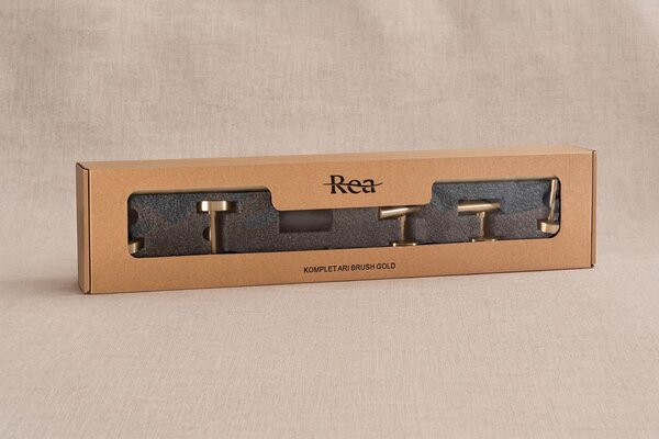 Set accesorii pentru baie Ari Brush Gold 4 piese