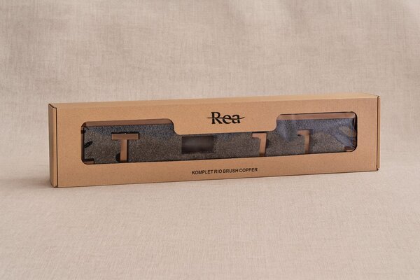 Set accesorii pentru baie Rio Brush Copper 4 piese