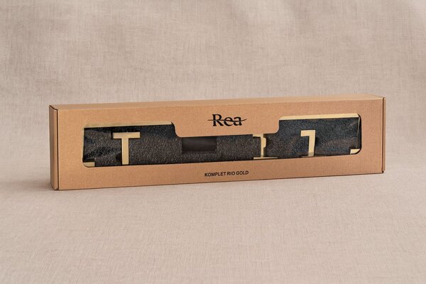 Set accesorii pentru baie Rio Gold 4 piese