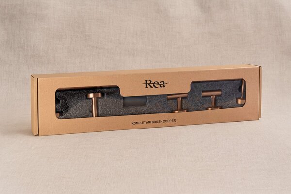 Set accesorii pentru baie Ari Brush Copper 4 piese
