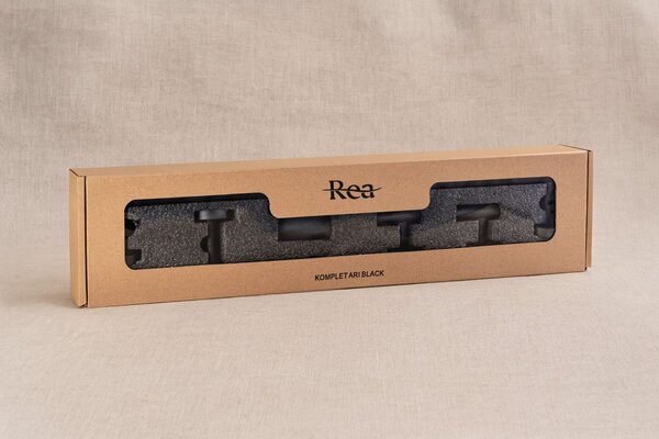 Set accesorii pentru baie Ari Black 4 piese