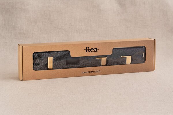 Set accesorii pentru baie Mati Gold 4 piese