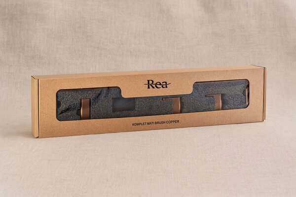 Set accesorii pentru baie Mati Brush Copper 4 piese