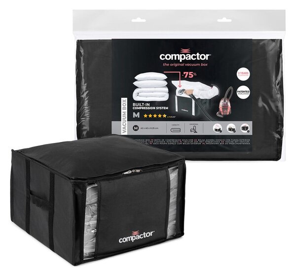 Cutie de depozitare cu vid pentru haine Compactor Black, 125 l