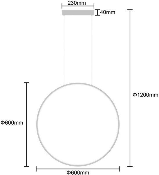 Light Prestige Mirror lampă suspendată 1x33 W alb LP-999/1P S WH CCT