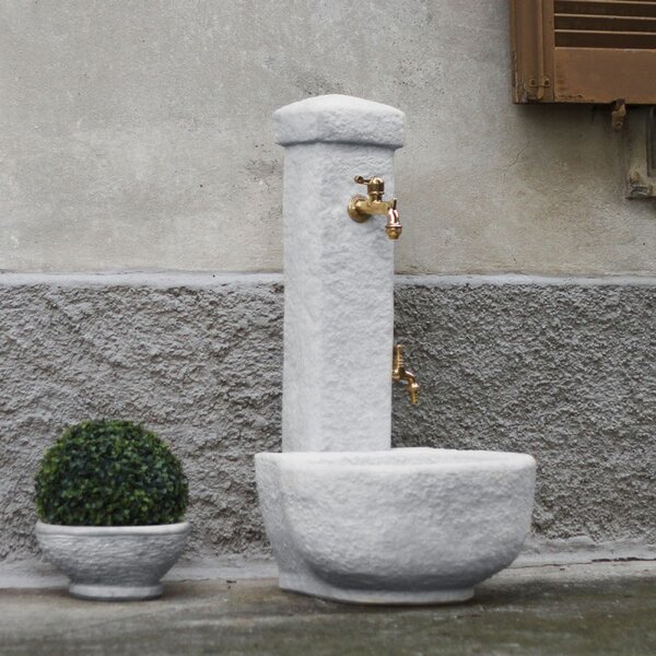 Fântână din beton pentru grădină Candelo, gri