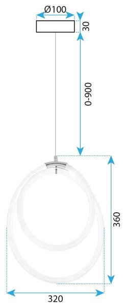 Lampa LED G021-CP Gold