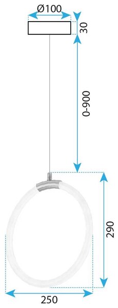 Lampa LED G020-CP Gold
